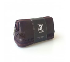 Framed Top Zip Washbag (Dark Brown)